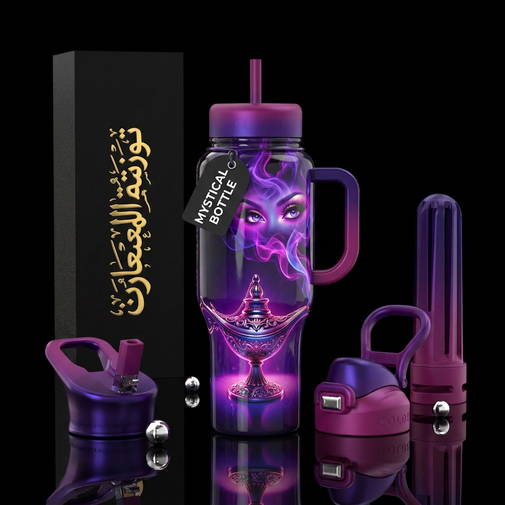 A beautiful Arabian style lamp with beautiful swir... water bottle design