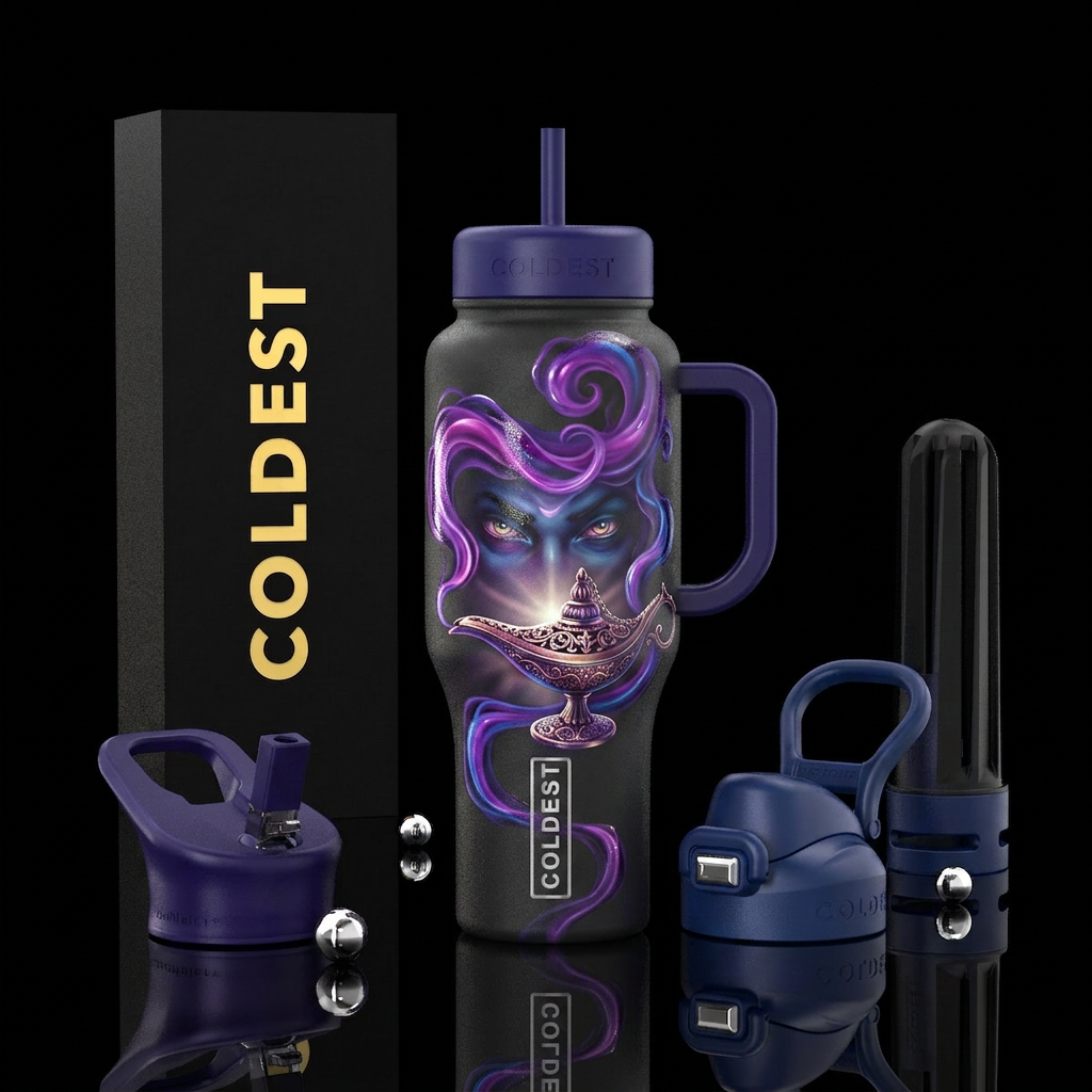 A beautiful Arabian style lamp with beautiful swir... water bottle design