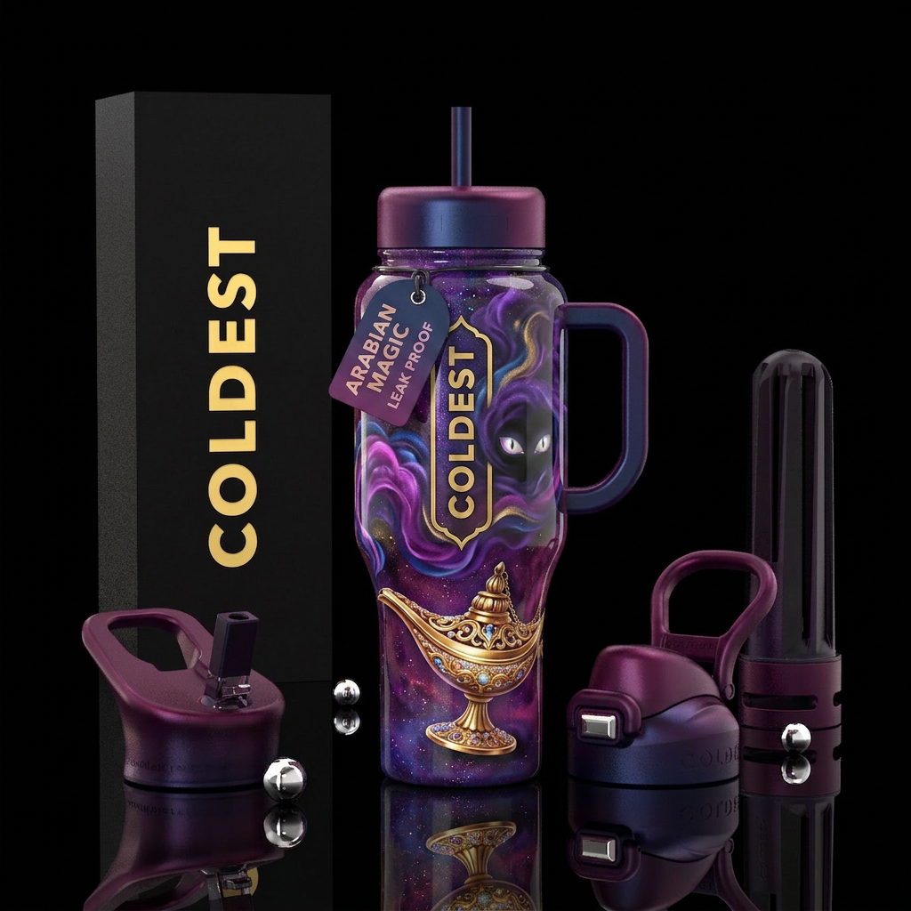 A beautiful Arabian style lamp with beautiful swir... water bottle design