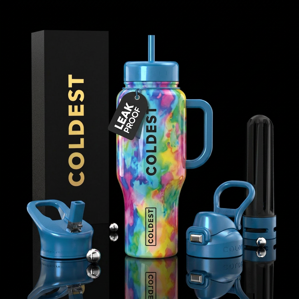 Color casserole, glossy water bottle design