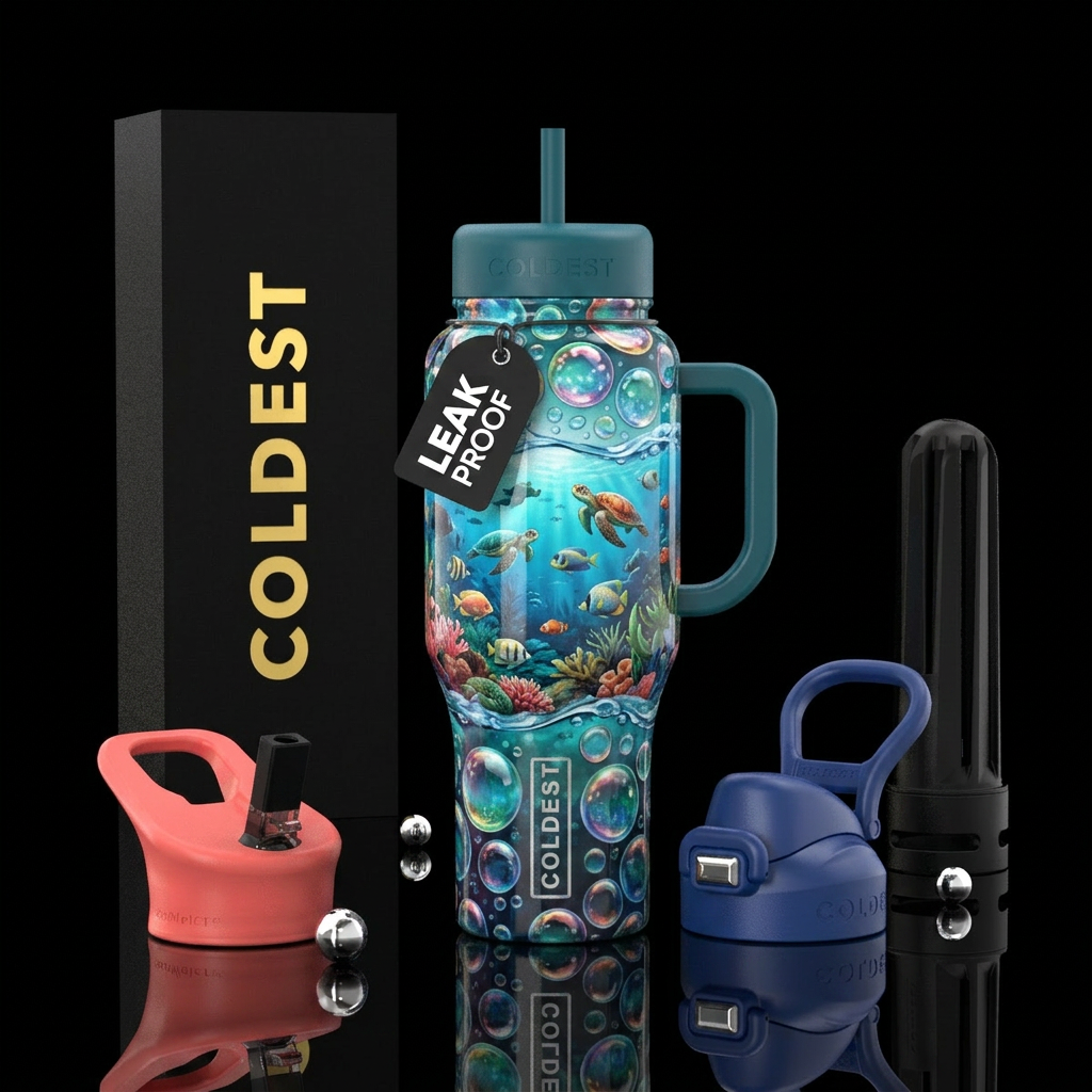 Bubble sections at top and bottom, middle section ... water bottle design