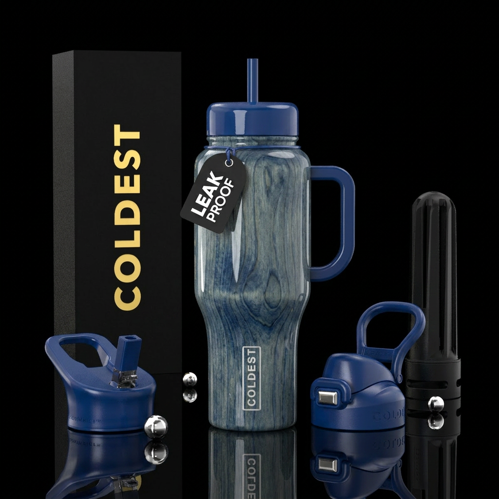 Baylor maple flooring bluish stain, glossy water bottle design