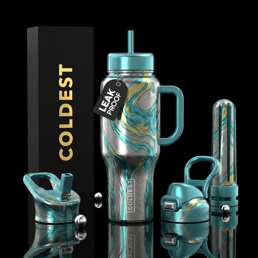 Aquamarine,yellow sapphire, zinc,glossy water bottle design