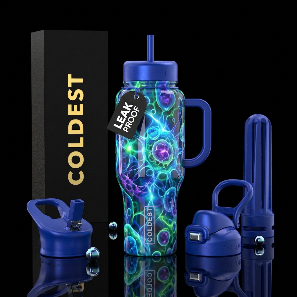 Bioplasm, glossy water bottle design