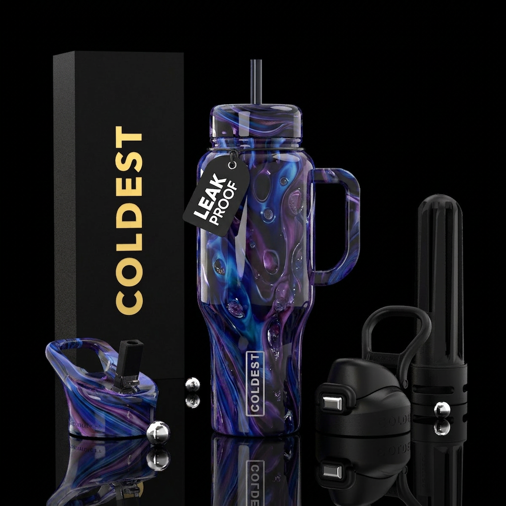 elixir slag glass, glossy water bottle design