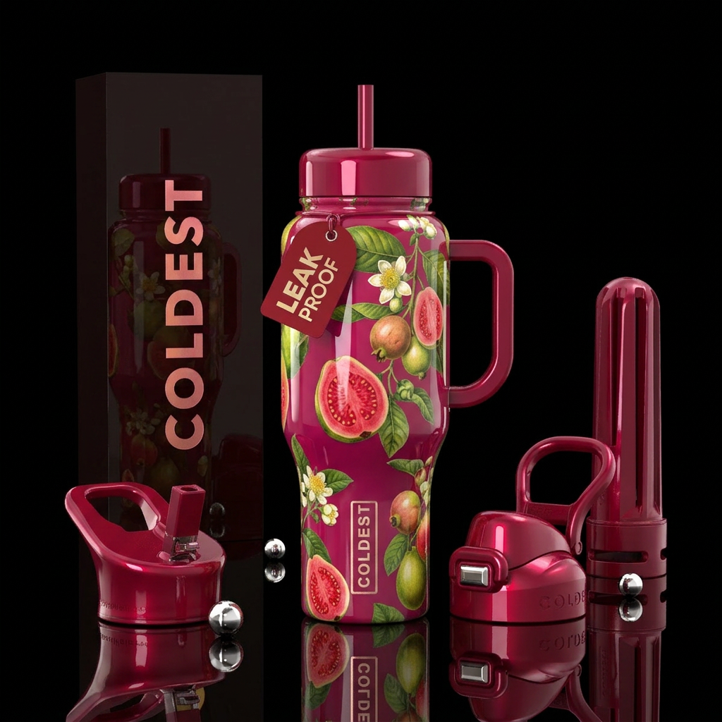 Great guava,growing, glossy water bottle design