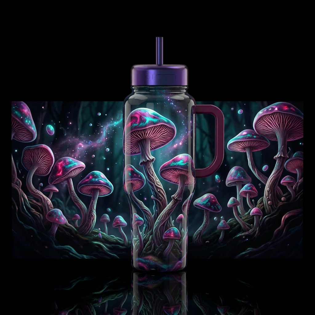seamless 3D tumbler wrap design featuring an ultra... water bottle design