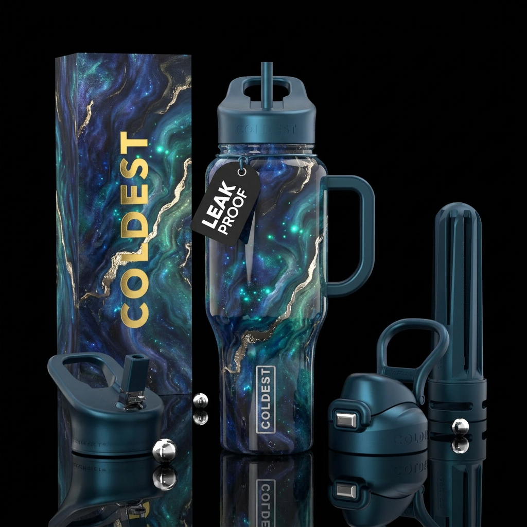 inspired by Gilded Age Estate opulence, alexanderi... water bottle design