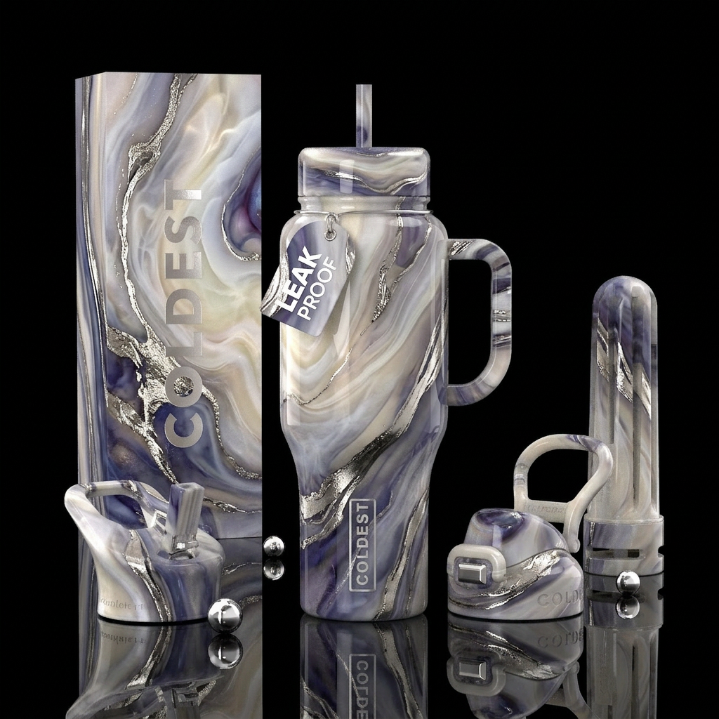 inspired by Gilded Age Estate opulence, alexanderi... water bottle design