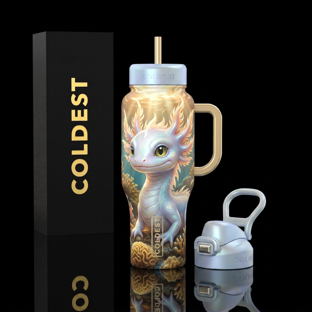 highly detailed, photorealistic 3D CGI close-up po... water bottle design