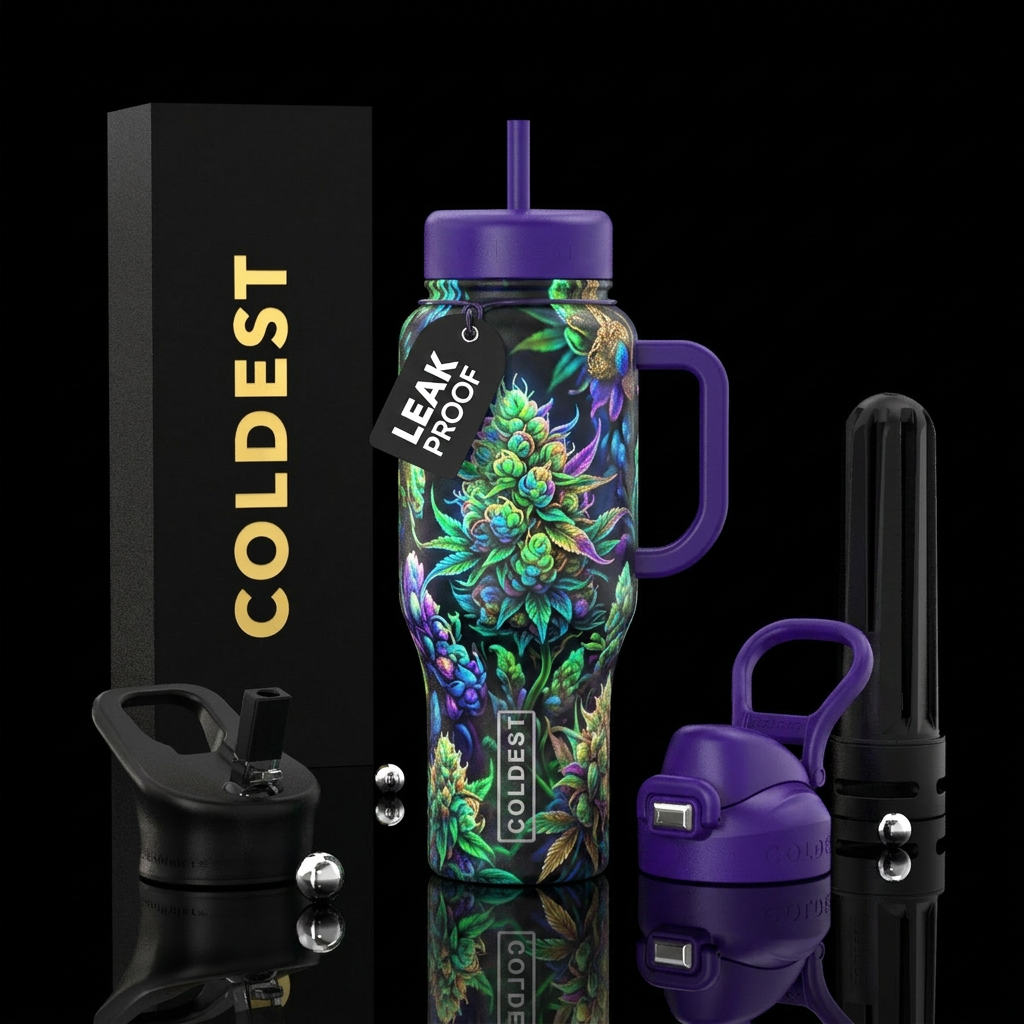 Glowie buds,trompe-l'œil water bottle design