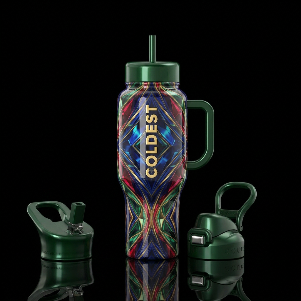 Unusual,glossy, mysteriously,trompe-l'œil, savvy, ... water bottle design