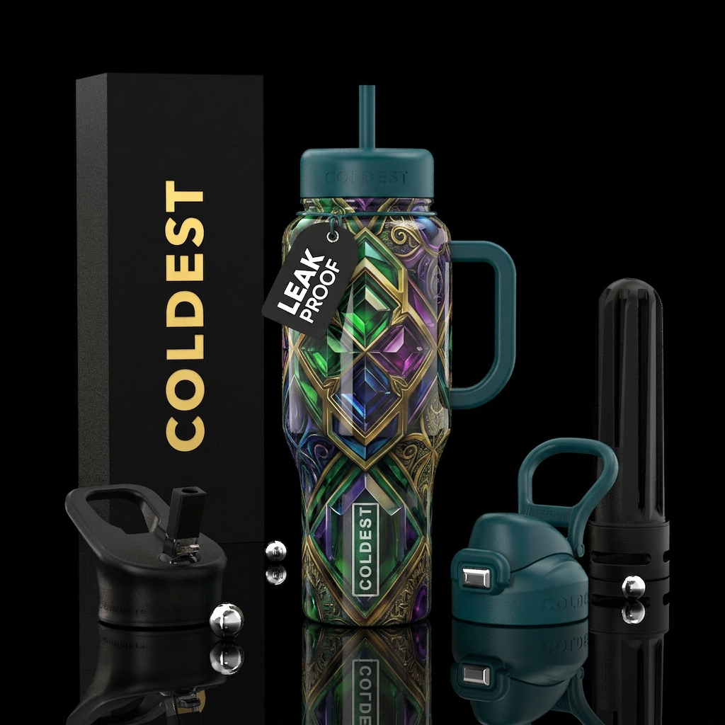 Unusual,glossy, mysteriously,trompe-l'œil, savvy, ... water bottle design