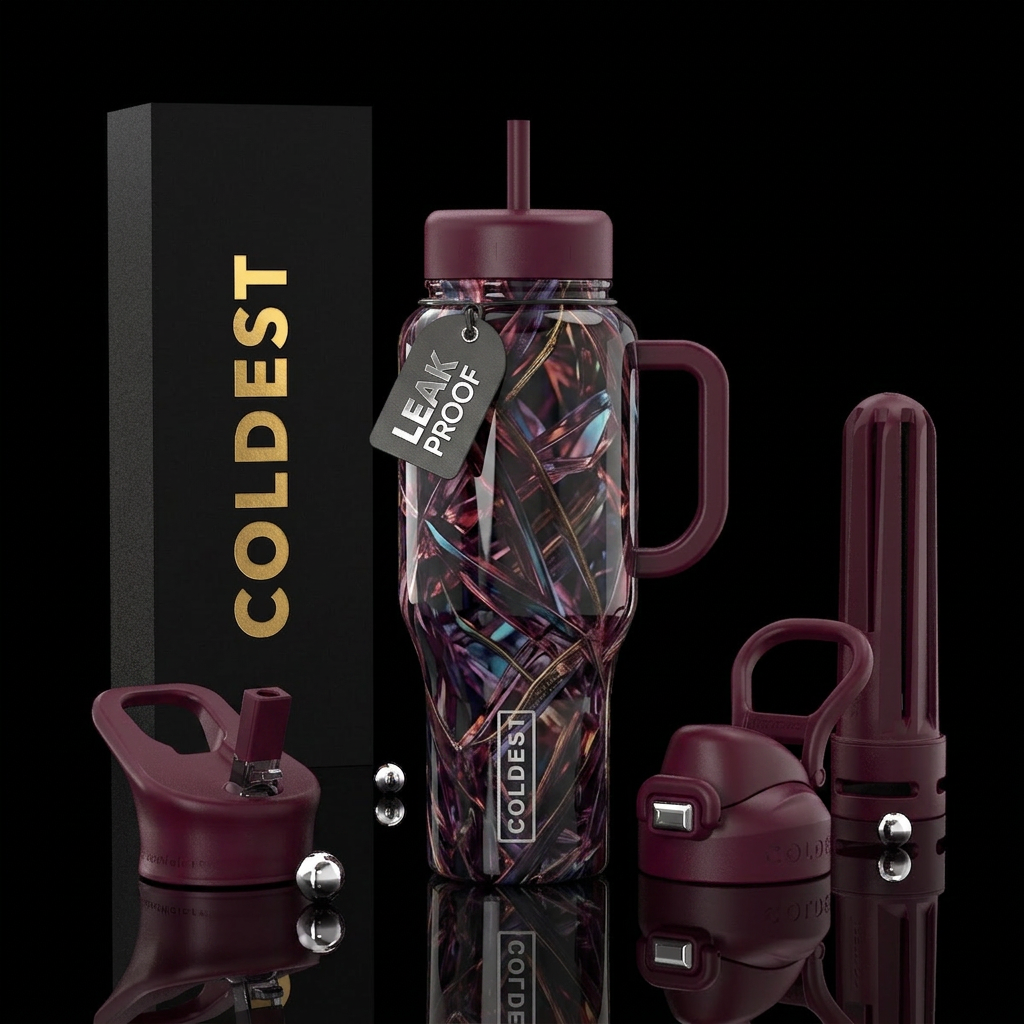 Unusual,glossy, mysteriously,trompe-l'œil, savvy, ... water bottle design