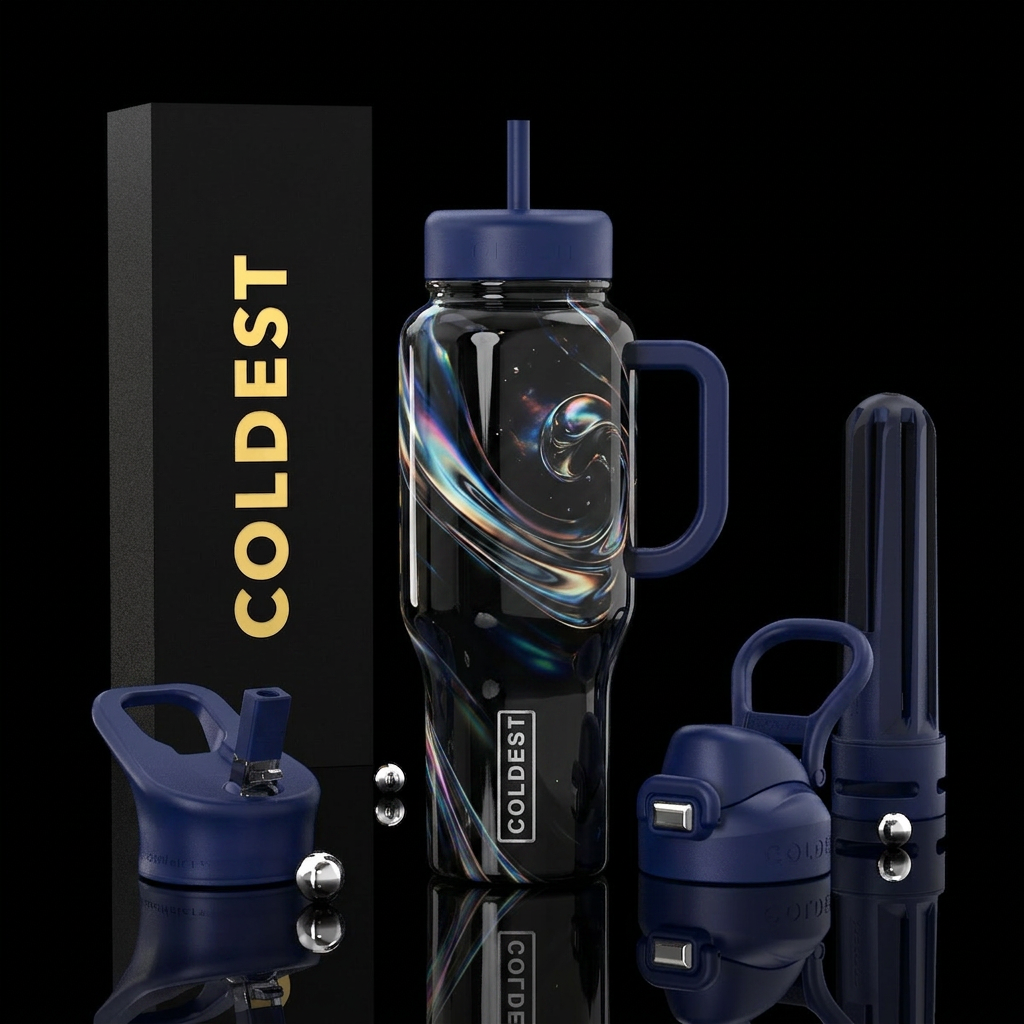 Unusual,glossy, mysteriously,trompe-l'œil, savvy, ... water bottle design