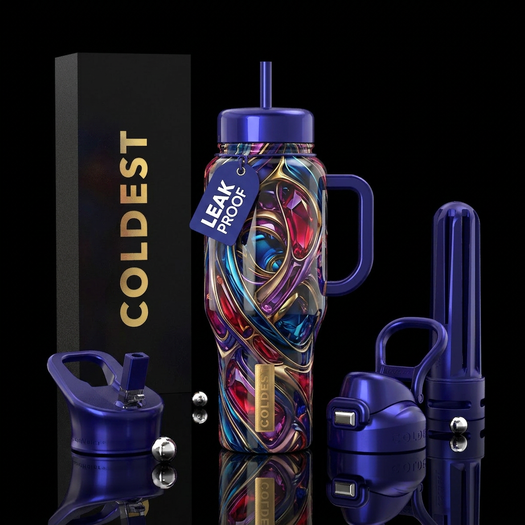 Unusual,glossy, mysteriously,trompe-l'œil, savvy, ... water bottle design