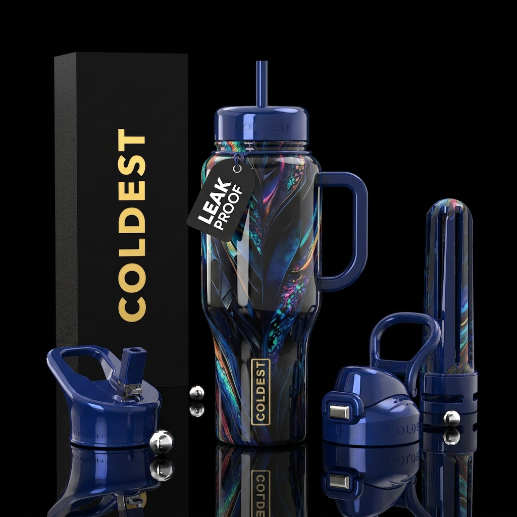 Unusual,glossy, mysteriously,trompe-l'œil, savvy, ... water bottle design