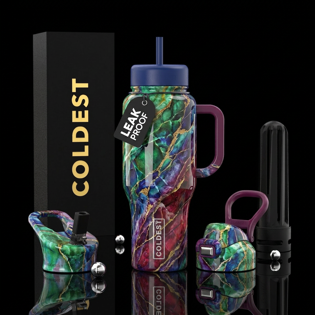 Unusual,glossy, mysteriously,trompe-l'œil, savvy, ... water bottle design