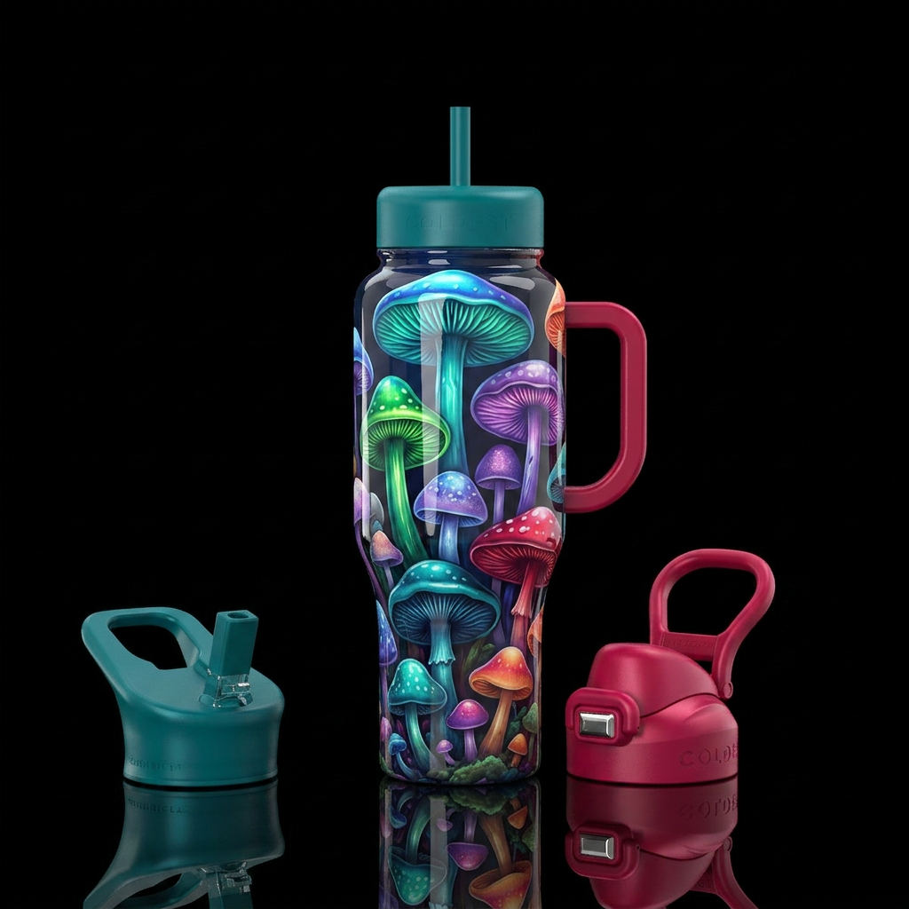 Unusual,glossy, mysteriously,trompe-l'œil, savvy, ... water bottle design
