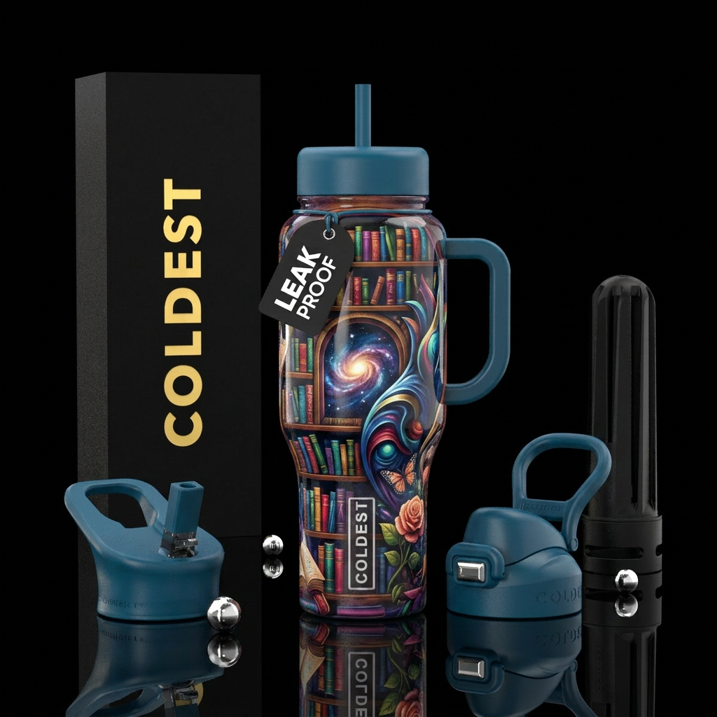 Unusual,glossy, mysteriously,trompe-l'œil, savvy, ... water bottle design