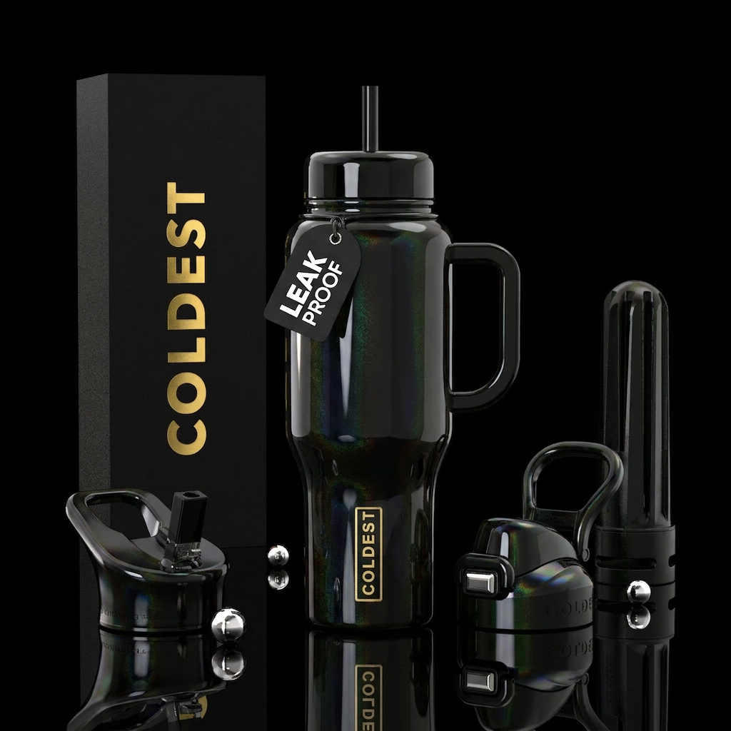 Unusual,glossy, mysteriously,trompe-l'œil, savvy, ... water bottle design