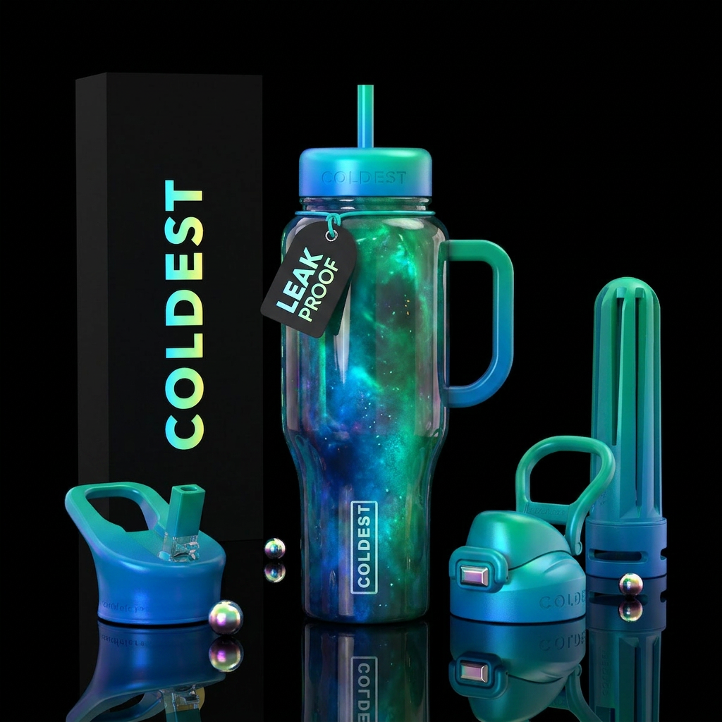 Unusual,glossy, mysteriously,trompe-l'œil, savvy, ... water bottle design
