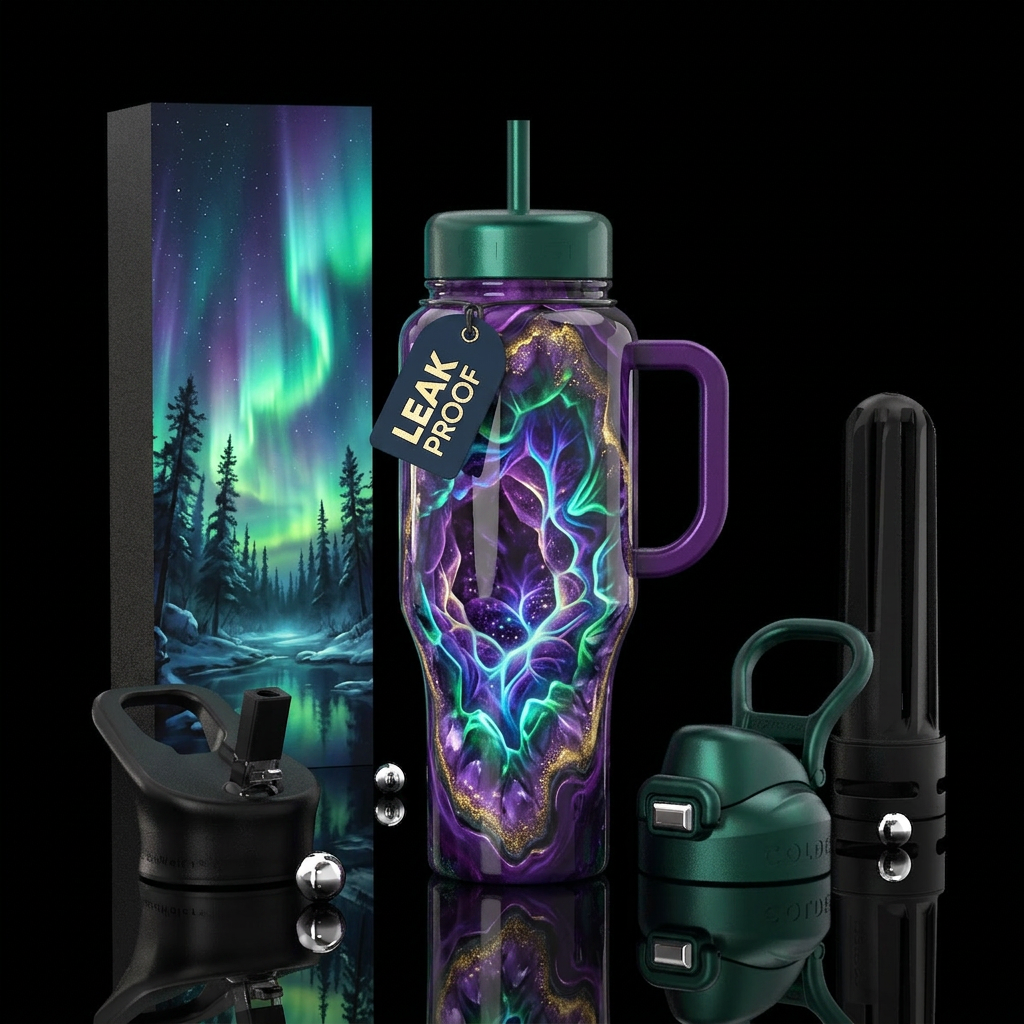 Unusual,glossy, mysteriously,trompe-l'œil, savvy, ... water bottle design