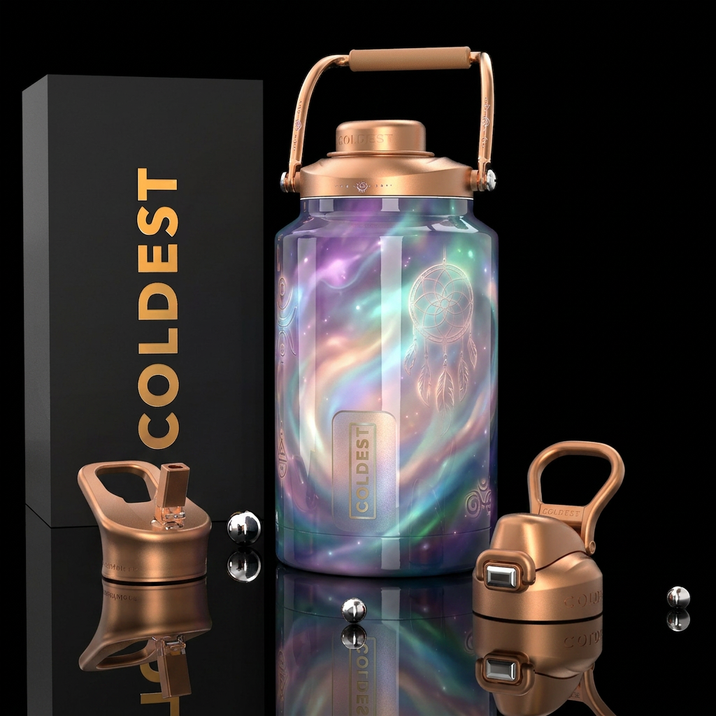 Unusual,glossy, mysteriously,trompe-l'œil, savvy, ... water bottle design