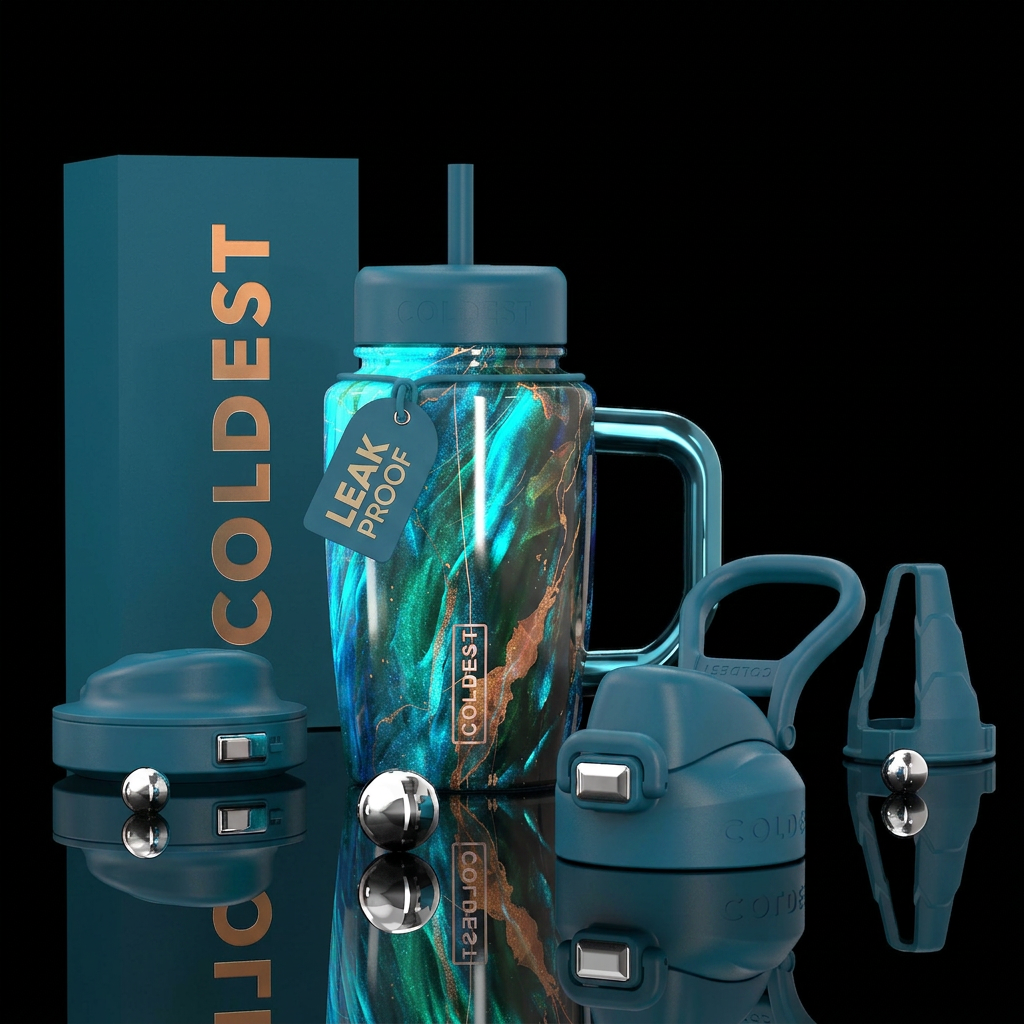 Unusual,glossy, mysteriously,trompe-l'œil, savvy, ... water bottle design