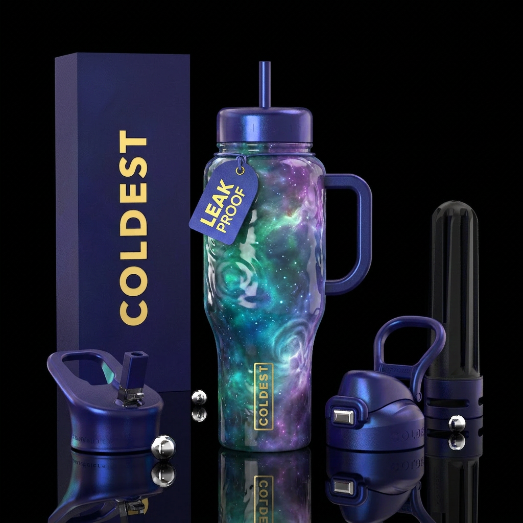 Unusual,glossy, mysteriously,trompe-l'œil, savvy, ... water bottle design