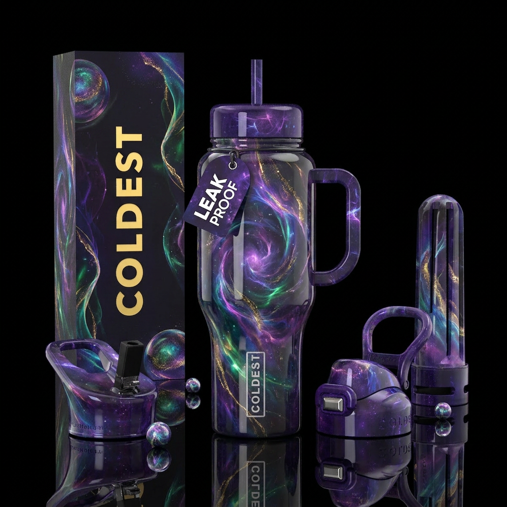 Unusual,glossy, mysteriously,trompe-l'œil, savvy, ... water bottle design