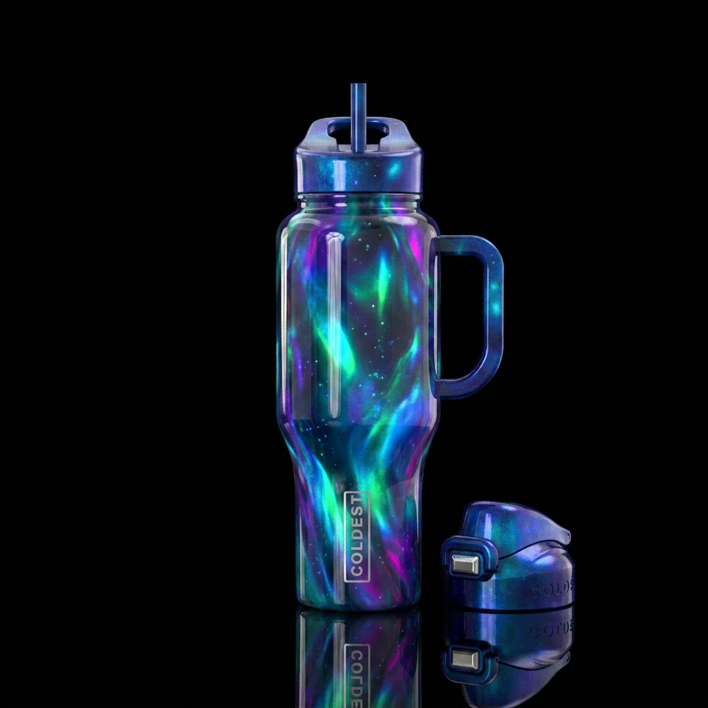 Unusual,glossy, mysteriously,trompe-l'œil, savvy, ... water bottle design