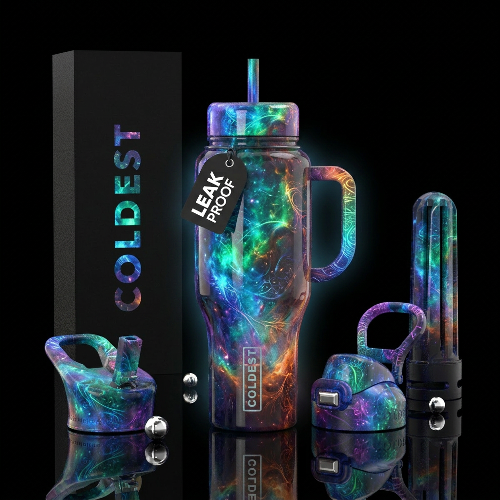 Unusual,glossy, mysteriously,trompe-l'œil, savvy, ... water bottle design