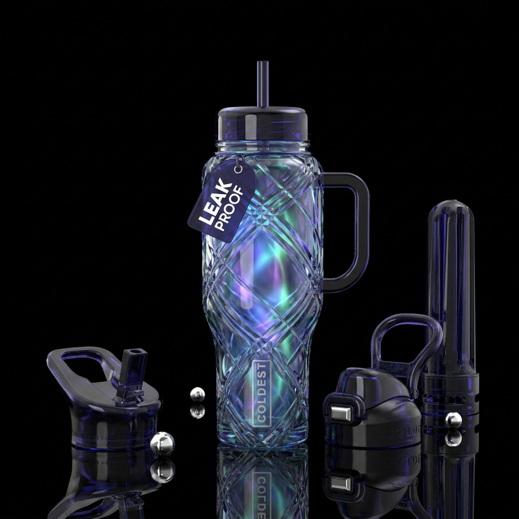 Unusual,glossy, mysteriously,trompe-l'œil, savvy, ... water bottle design