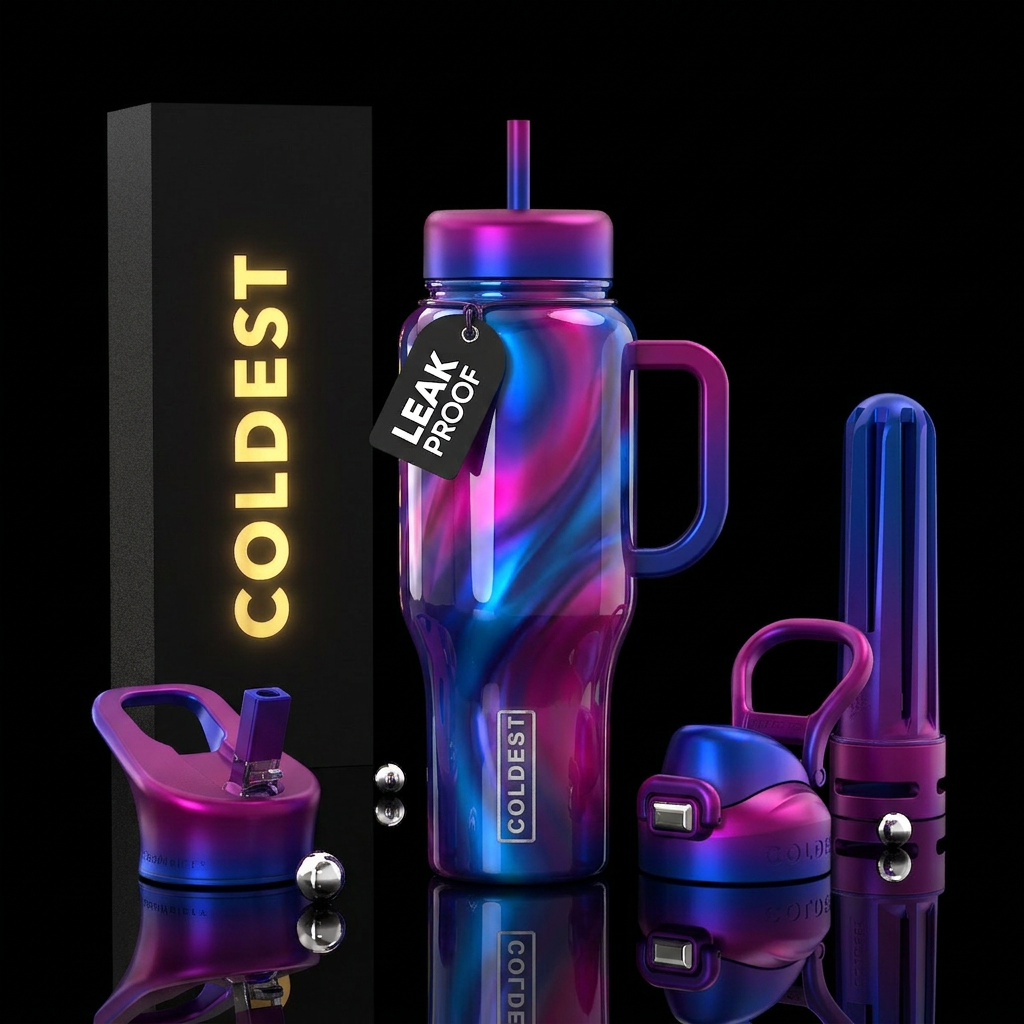 Rare, glossy,glowie,unique, alluring water bottle design