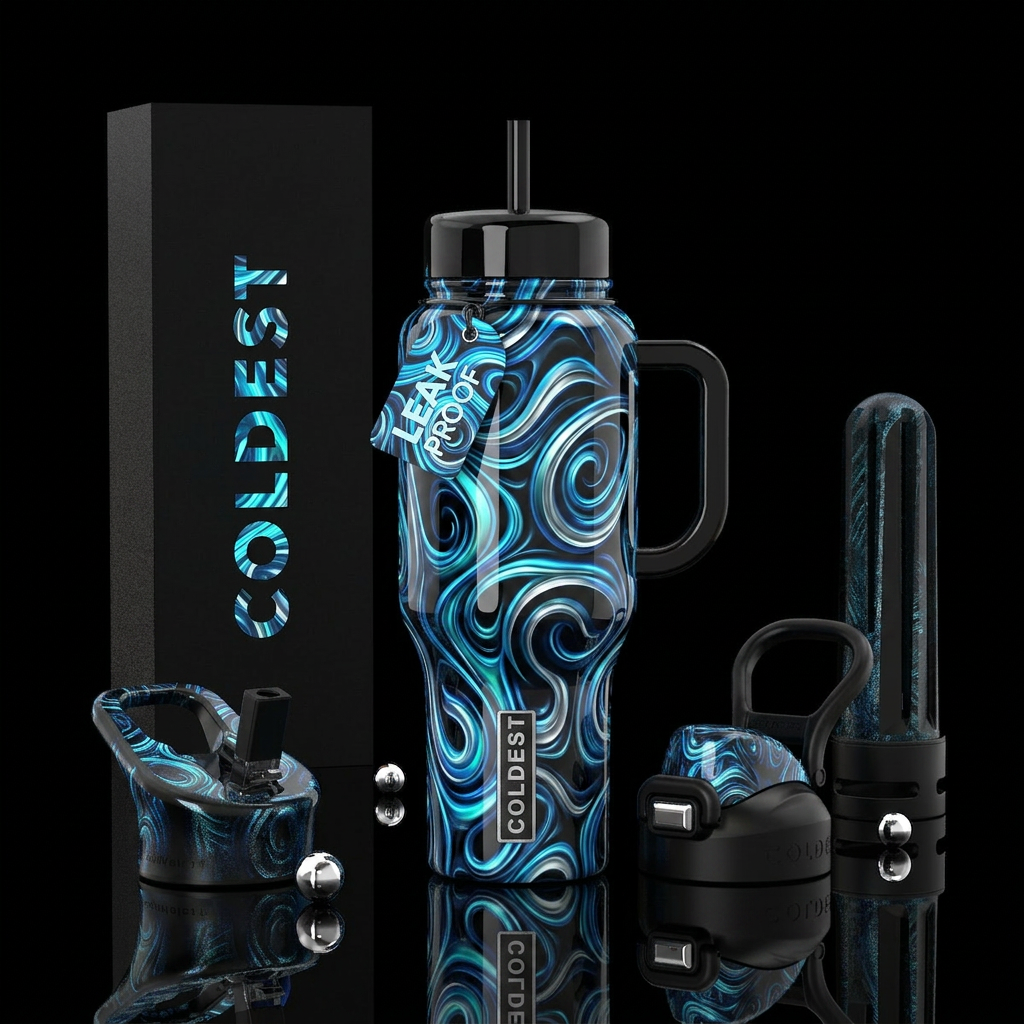 Loopy, crazy,alluring, glossy, glowie, savvy, trom... water bottle design