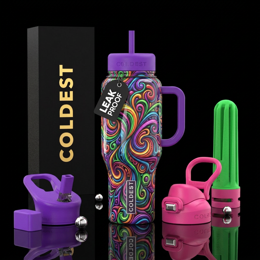 Loopy, crazy,alluring, glossy, glowie, savvy, trom... water bottle design