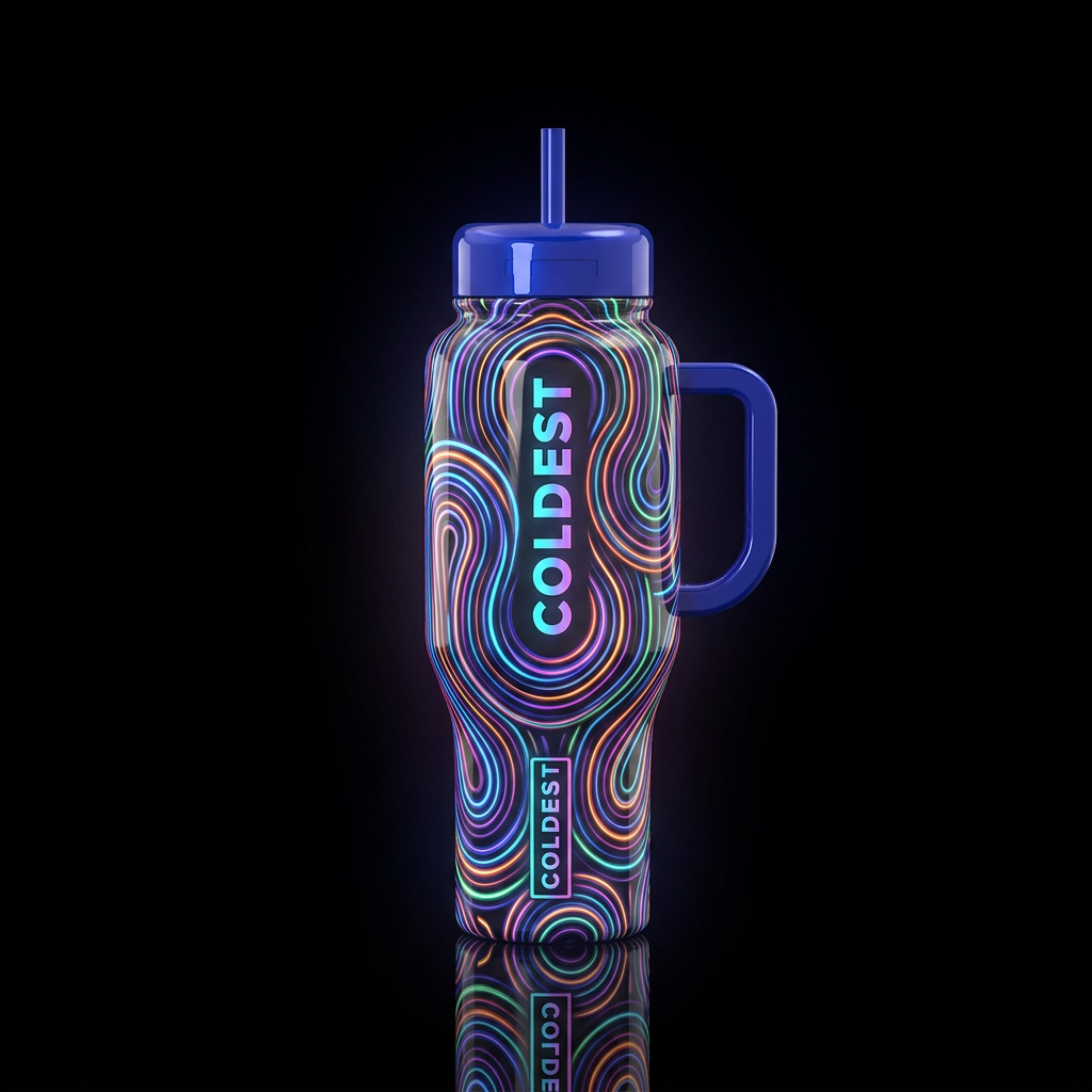Loopy, crazy,alluring, glossy, glowie, savvy, trom... water bottle design