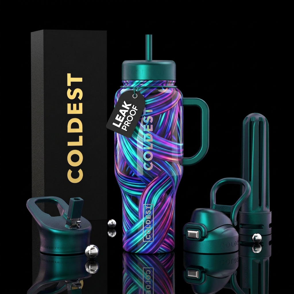 Loopy, crazy,alluring, glossy, glowie, savvy, trom... water bottle design