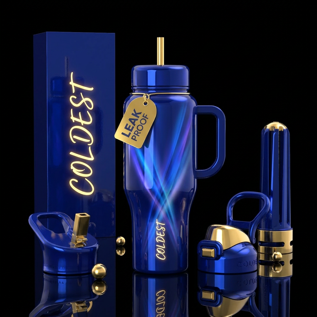 Romanticism, glossy, glowie, alluring, trompe-l'œi... water bottle design