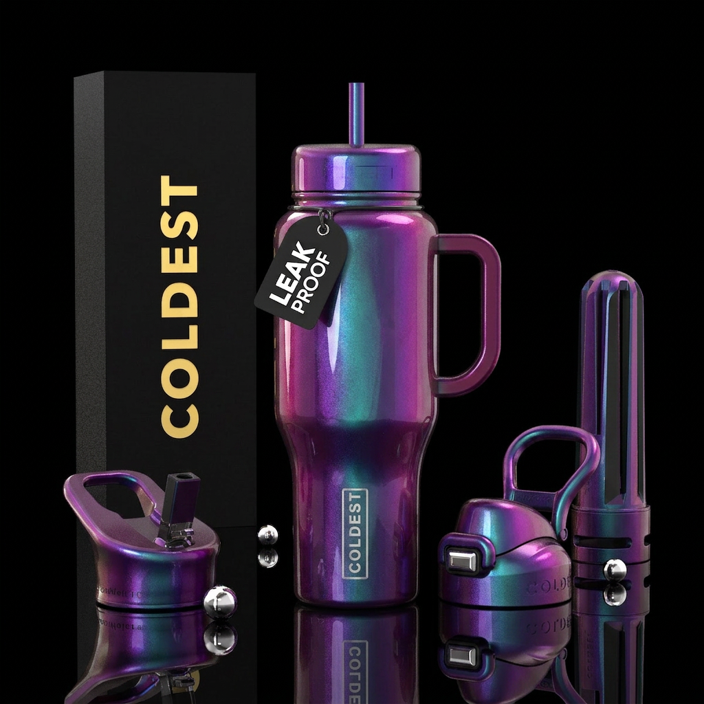 shiftiest lacquers, DEADLY NIGHTSHADE,glossy, glow... water bottle design