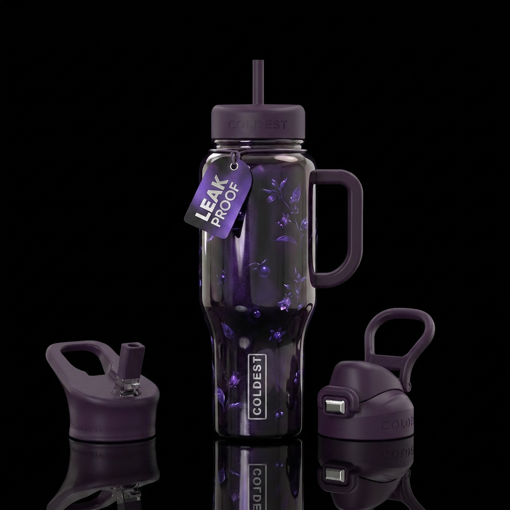 shiftiest lacquers, DEADLY NIGHTSHADE,glossy, glow... water bottle design