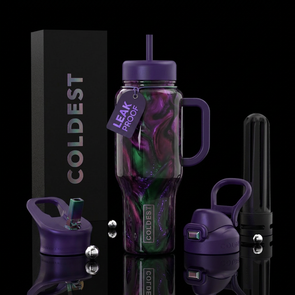 shiftiest lacquers, DEADLY NIGHTSHADE,glossy, glow... water bottle design