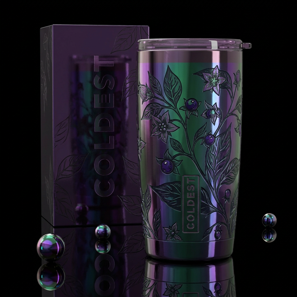 shiftiest lacquers, DEADLY NIGHTSHADE,glossy, glow... water bottle design