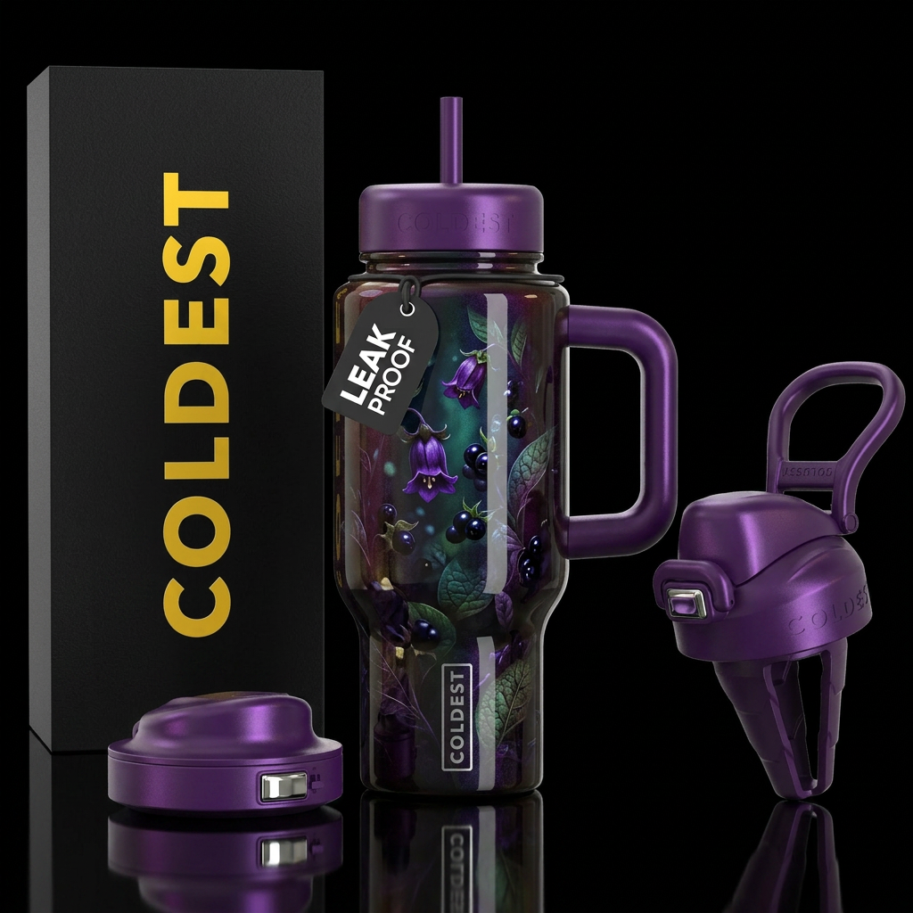 shiftiest lacquers, DEADLY NIGHTSHADE,glossy, glow... water bottle design