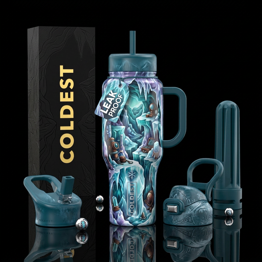 The best,glossy,trompe-l'œil water bottle design