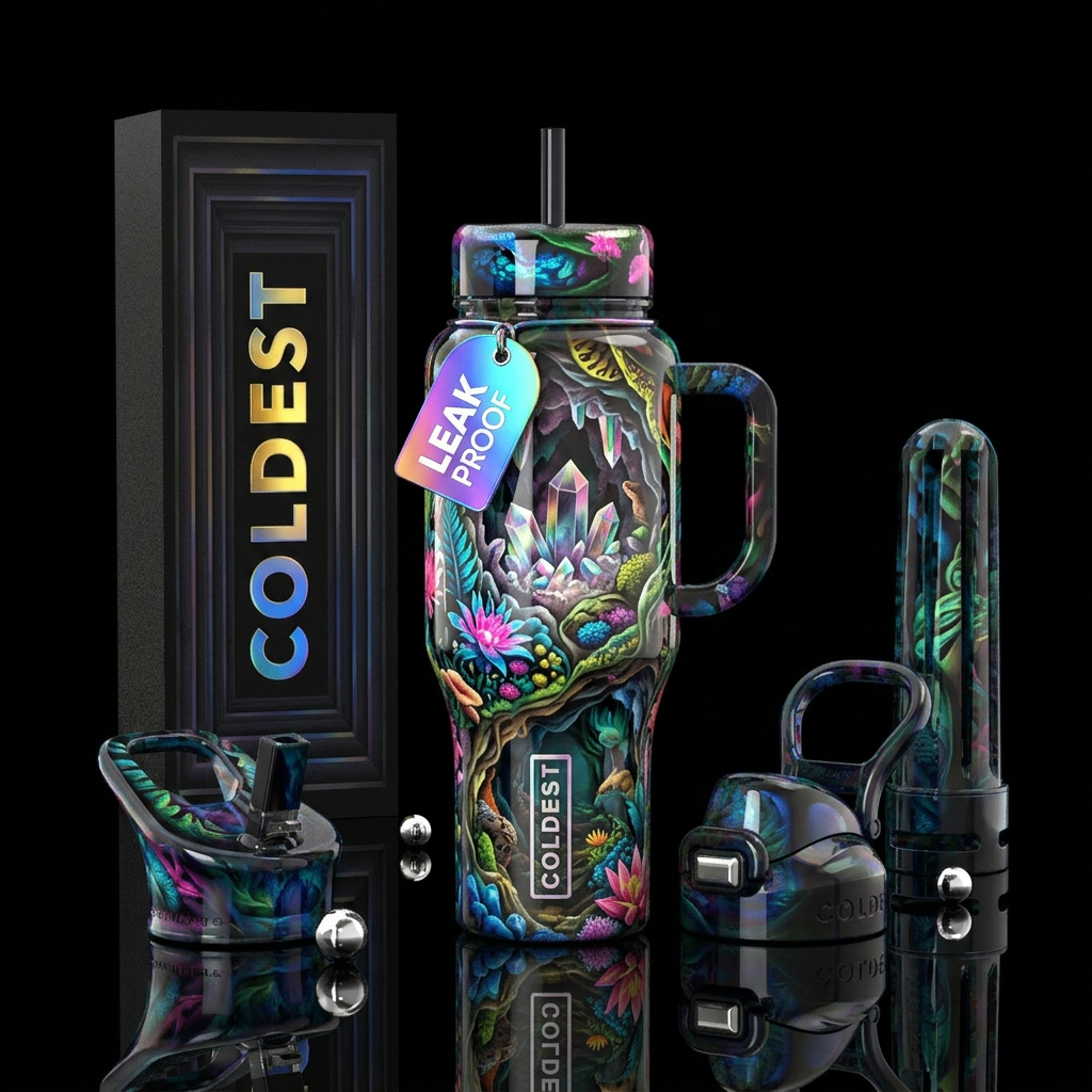 coolest,glossy,trompe-l'œil water bottle design