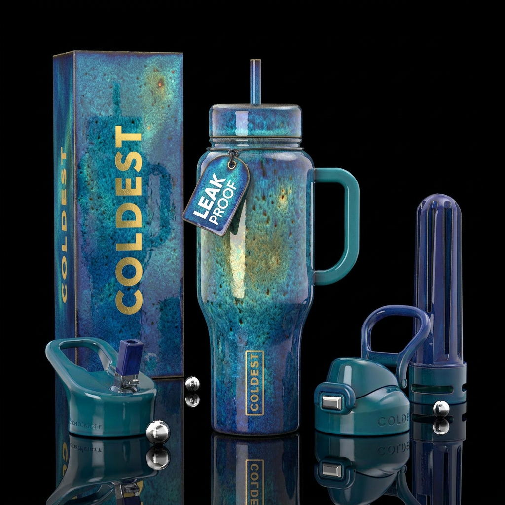 Peacock glaze,glossy water bottle design