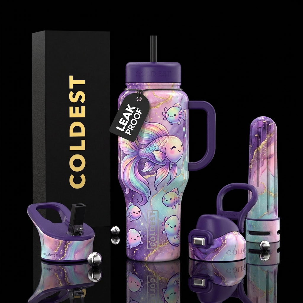 Glossy,seamless, continuous sublimation tumbler wr... water bottle design