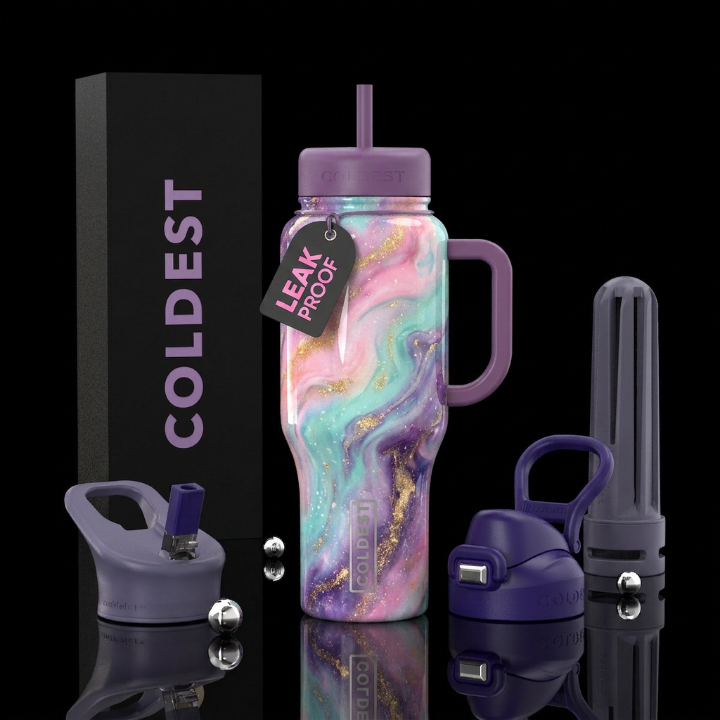 Glossy,seamless, continuous sublimation tumbler wr... water bottle design